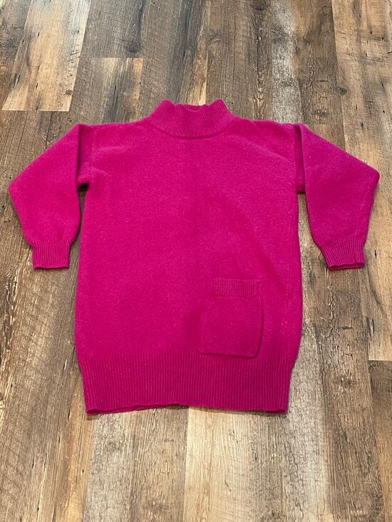 The Limited Sweaters - The Limited Hot Pink Fuschia Mockneck Lambswool and Angora Tunic sweater Small